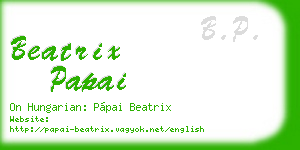 beatrix papai business card